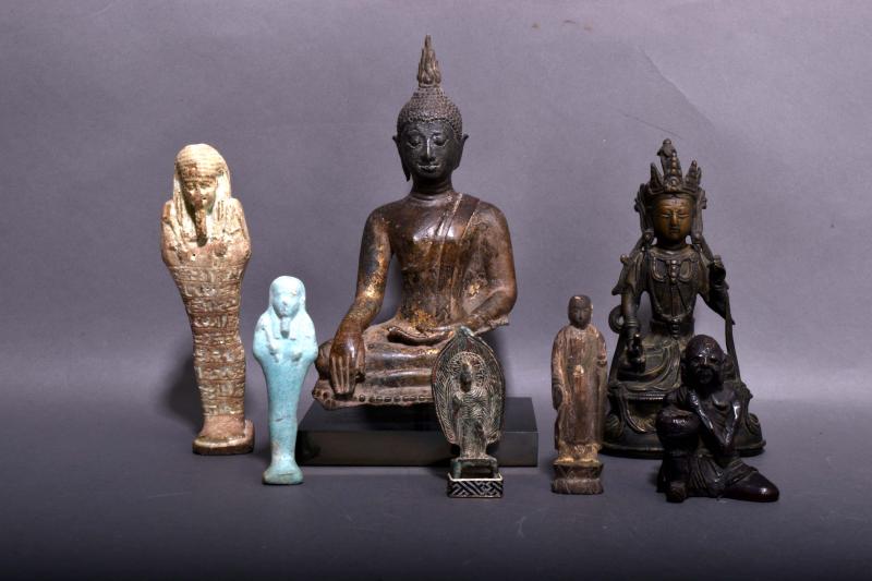 低価送料無料仏教美術 中国 鍍金銅仏像 高16cm TF986 仏像